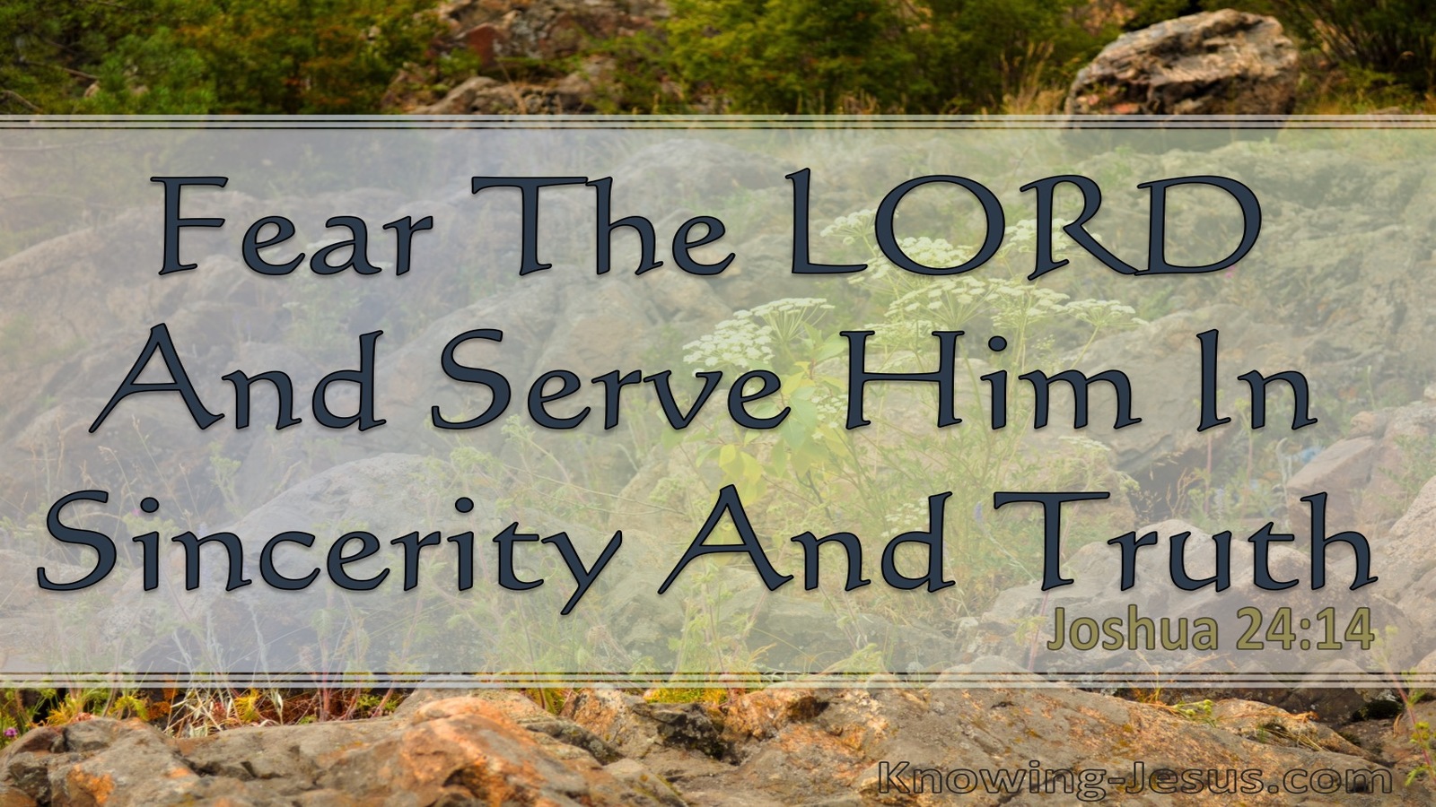 Joshua 24:14 Serve The Lord In Sincerity And Truth (green)